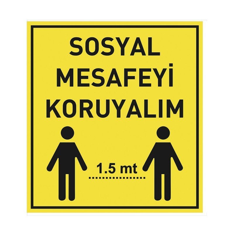 Sosyal Mesafeyi Koruyalım 25x35 cm Dekota (Forex) 3mm