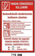 Yangın Söndürücü Kullanımı-Karbondioksitli 50x70 cm Saç (Galvaniz) 0,50mm