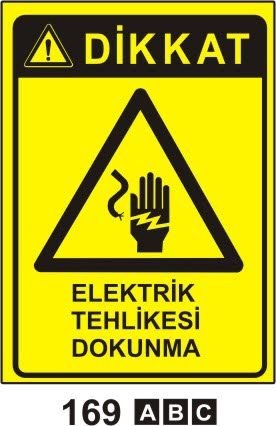 Elektrik Tehlikesi Dokunma 35X50 STİCKER