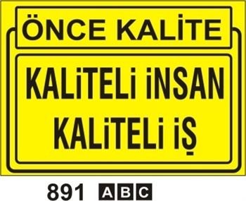 Önce Kalite 25x35 cm Sticker (Yapışkanlı) Etiket