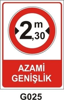 Azami Genişlik 35x50 cm Sticker Etiket