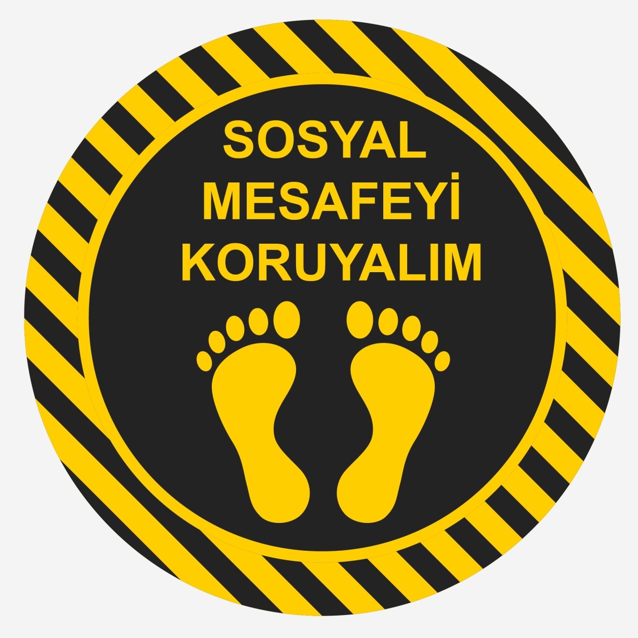 Sosyal Mesafeyi Koruyalım 30 Cm Çap