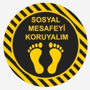 Sosyal Mesafeyi Koruyalım 30 Cm Çap