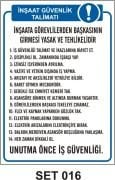İnşaat Güvenlik Talimatı