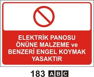 Elektrik Panosu Önüne Malzeme Ve Benzer Ürünler Koymak Yasakır