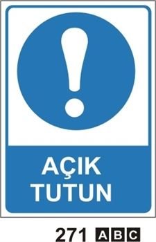 Açık Tutun 35x50 cm Sticker (Yapışkanlı) Etiket