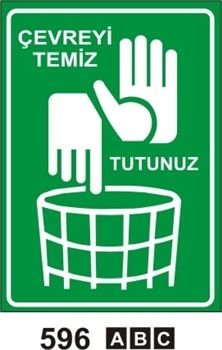 Çevreyi Temiz Tutunuz 35x50 cm PVC (Plastik) 0,50mm