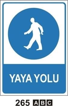 Yaya Yolu 35x50 cm Sticker (Yapışkanlı) Etiket