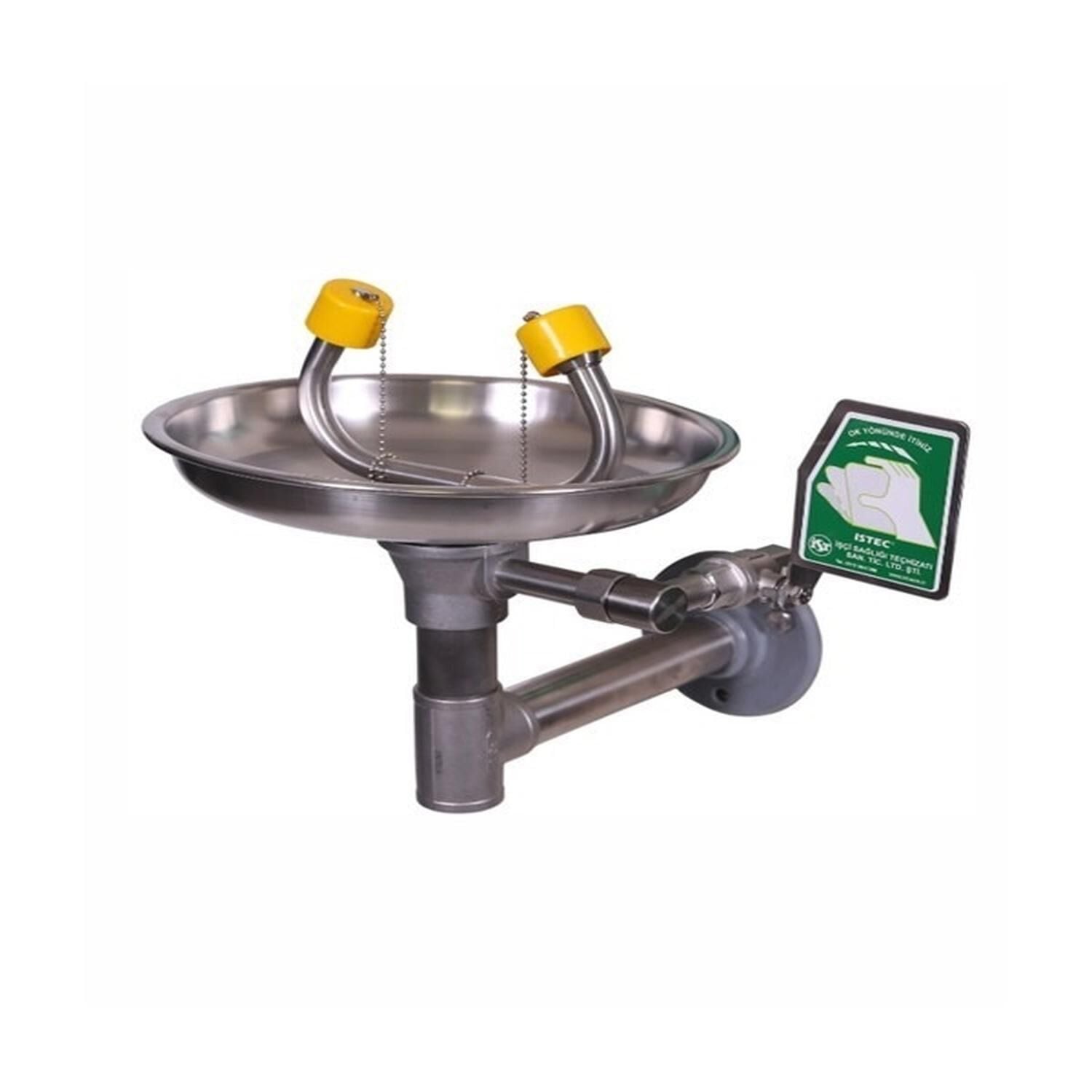 Göz/Yüz Yıkama Duşu Duvar Tipi El Kumandalı