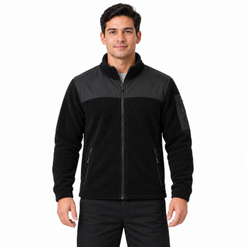 Softshell Robalı Kışlık Siyah Polar Mont