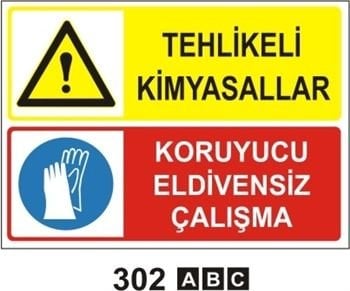 Tehlikeli Kimyasallar 35x50 cm Sticker (Yapışkanlı) Etiket