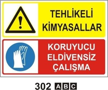 Tehlikeli Kimyasallar 35x50 cm Sticker (Yapışkanlı) Etiket