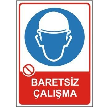 Baretsiz Girilmez 25x35 cm Sticker (Yapışkanlı) Etiket