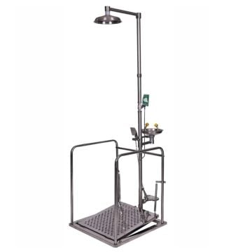 Kombine Vücut Duşu Platformlu Korkuluklu Çelik