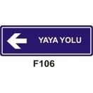 Yaya Yolu Sol 10x15 cm Sticker (Yapışkanlı) Etiket