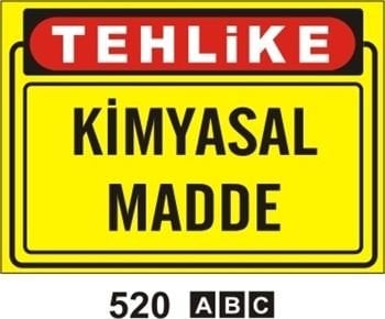 Kimyasal Madde 35x50 cm Sticker (Yapışkanlı) Etiket