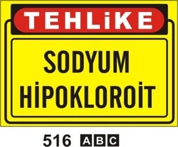 Sodyum Hipokloroit 25x35 cm Sticker (Yapışkanlı) Etiket