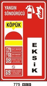 Yangın Söndürücü Köpük 35x50 cm Saç (Galvaniz) 0,50mm