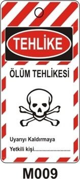 Ölüm Tehlikesi 12.5x20 cm Mıknatızlı Levha