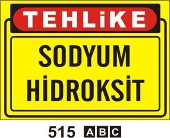 Sodyum Hidroksit 25x35 cm Sticker (Yapışkanlı) Etiket