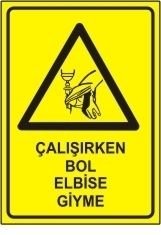 Dikkat Çalışırken Bol Elbise Giyme 50x70 cm Saç (Galvaniz) 0,50mm