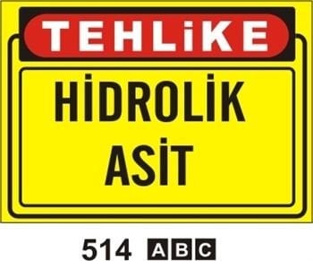 Hidrolik Asit 25x35 cm Sticker (Yapışkanlı) Etiket