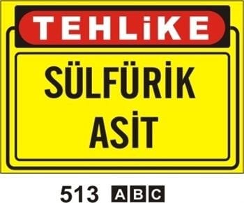 Sülfirik Asit 25x35 cm Sticker (Yapışkanlı) Etiket