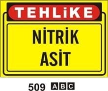 Nitrik Asit 35x50 cm Sticker (Yapışkanlı) Etiket