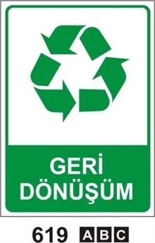Geri Dönüşüm 25x35 cm Sticker (Yapışkanlı) Etiket