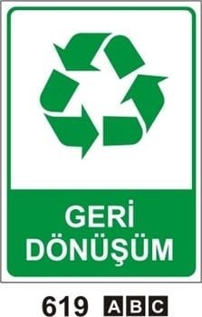 Geri Dönüşüm 35x50 cm Sticker (Yapışkanlı) Etiket