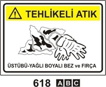 Tehlikeli Atık 25x35 cm Sticker (Yapışkanlı) Etiket