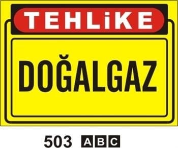 Doğalgaz 25x35 cm Sticker (Yapışkanlı) Etiket
