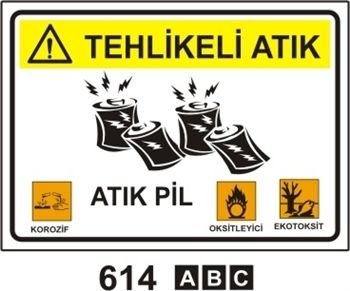 Tehlikeli Atık 25x35 cm Sticker (Yapışkanlı) Etiket