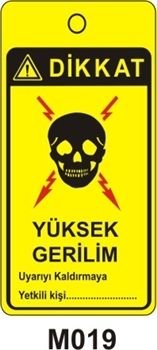 YÜKSEK GERİLİM 7.5x15 cm Mıknatızlı Levha