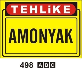 Amonyak 35x50 cm Sticker (Yapışkanlı) Etiket