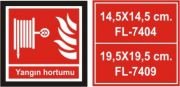 Yangın Hortumu Levhası Fotolümen 14,5x14,5 cm Dekota Üstü Fotolümen