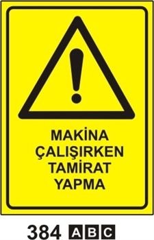 Makina Çalışırken Tamirat Yapma 25x35 cm Saç (Galvaniz) 0,50mm