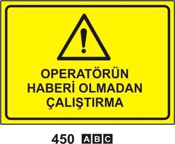 Operatörün Haberi Olmadan Çalıştırma 25x35 cm Saç (Galvaniz) 0,50mm