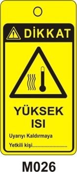 YÜKSEK ISI 12.5x20 cm Mıknatızlı Levha