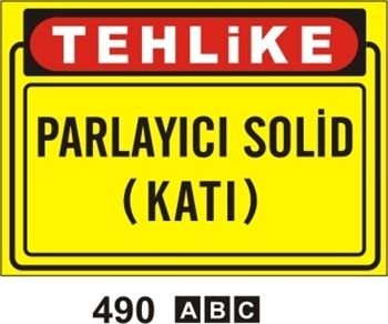 Parlayıcı Solit (Katı) 35x50 cm Sticker (Yapışkanlı) Etiket