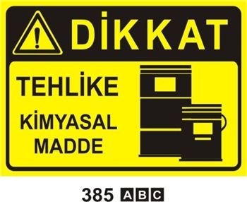 Tehlike Kimyasal Madde 50x70 cm Dekota (Forex) 3mm