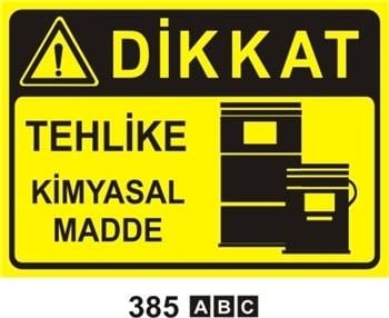 Tehlike Kimyasal Madde 50x70 cm Saç (Galvaniz) 0,50mm