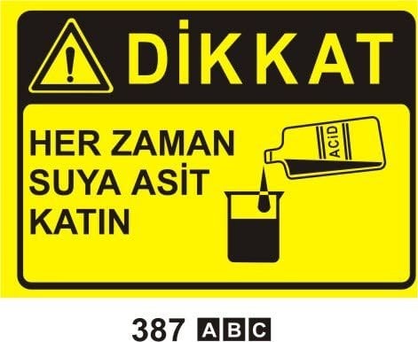 Dikkat Herzaman Suya Asit Katın