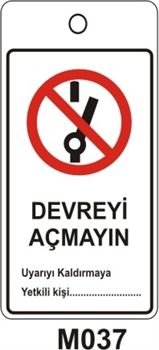 DEVREYİ AÇMAYIN 12.5x20 cm Mıknatızlı Levha