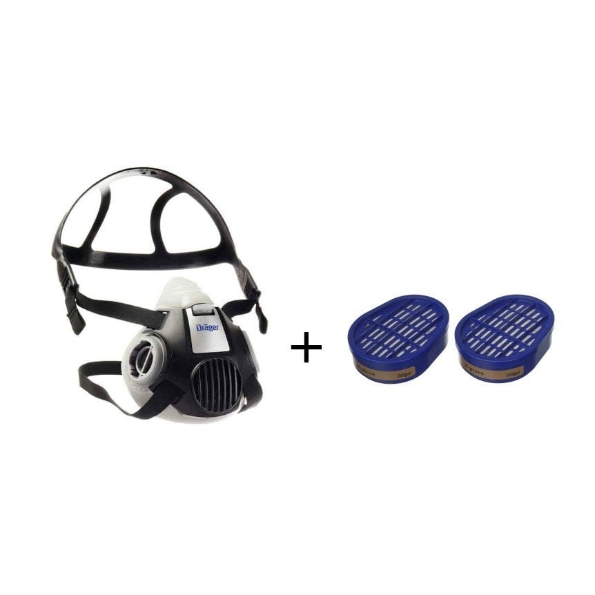 Drager X-Plore 3300 Yarım yüz Maskesi + ABEK1Filtre Dahil Kombine Set
