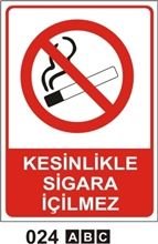 Kesinlikle Sigara İçilmez 25x35 cm PVC (Plastik) 0,50mm