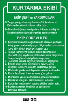 Kurtarma Ekibi 25x35 cm Sticker (Yapışkanlı) Etiket