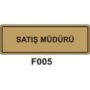 Satış Müdürü 0x15 cm Sticker (Yapışkanlı) Etiket