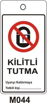 Kilitli Tutma 12.5x20 cm Mıknatızlı Levha