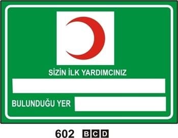 İlk Yardımcılarınız 35x50 cm Sticker (Yapışkanlı) Etiket